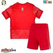 Camiseta Polonia Visitante Equipación para niños Eurocopa 2024 manga corta (+ pantalones cortos)
